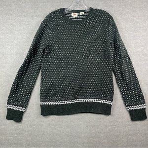 Levis Womens Black/White‎ Heart Designed Long Sleeve Crew Neck Sweater. SZ Small